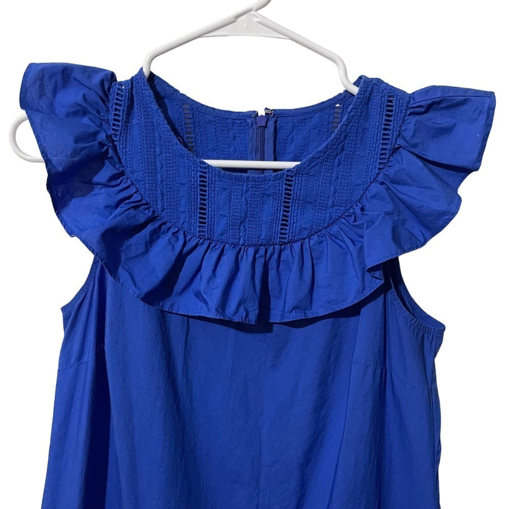 J. Crew Blue Ruffle Dress - Picture 3 of 10